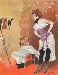 Woman Being Photographed in a Corset, Caricature for 